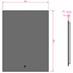 Badkamerspiegel met LED Verlichting en Verwarming 60x80cm -, Huis en Inrichting, Woonaccessoires | Spiegels, Ophalen of Verzenden