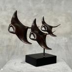 sculptuur, Bronze sculpture of a Manta Ray family - Bronze -, Antiek en Kunst