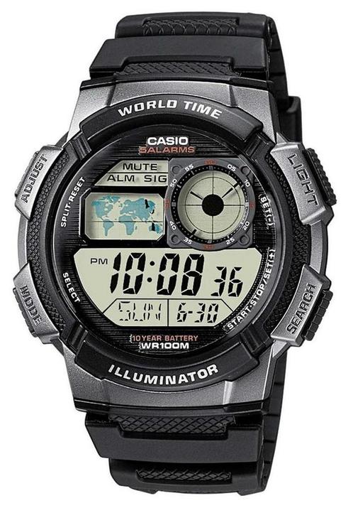 Casio Herenhorloge 43,7 mm - Zwart Collection AE-1000W-1BVEF, Sieraden, Tassen en Uiterlijk, Uiterlijk | Lichaamsverzorging, Nieuw