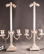 Tafellamp - Verzilverd, Antiek en Kunst