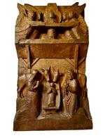 Houten Unieke Kerststal - 40 x 70,5 cm - 5,5 kg - Antiek -, Antiek en Kunst
