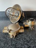 Gekooide hanglamp - Set (3) stuks / Messing hanglamp,, Antiek en Kunst