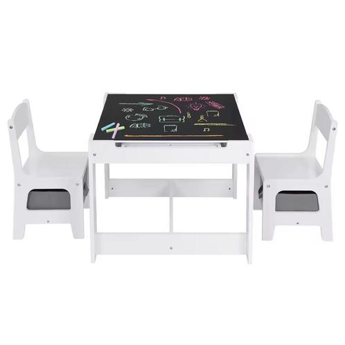 Kinderbureau met 2 Stoelen Wit – 3-in-1 Kindertafel Nieuw, Kinderen en Baby's, Kinderkamer | Tafels en Stoelen, Tafel(s) en Stoel(en)
