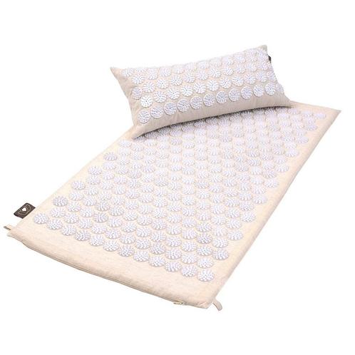 Set spijkermat en spijkerkussen linnen naturel - Lotus, Sport en Fitness, Overige Sport en Fitness, Nieuw, Verzenden