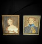 Onbekende kunstenaar - Pair of portraits, copies in the 19th, Antiek en Kunst, Curiosa en Brocante