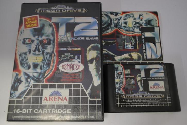 T2 - The Arcade Game (MD CIB), Spelcomputers en Games, Games | Sega, Zo goed als nieuw, Verzenden