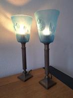 Set Art Deco stijl tafellampen - Tafellamp (2) - Gegraveerd, Antiek en Kunst