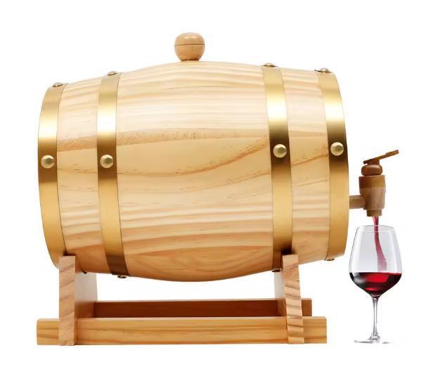 Eikenhouten Wijnvat 3L met Kraan en Standaard– Vintage Dispe, Huis en Inrichting, Woonaccessoires | Wijnrekken, Nieuw, Verzenden