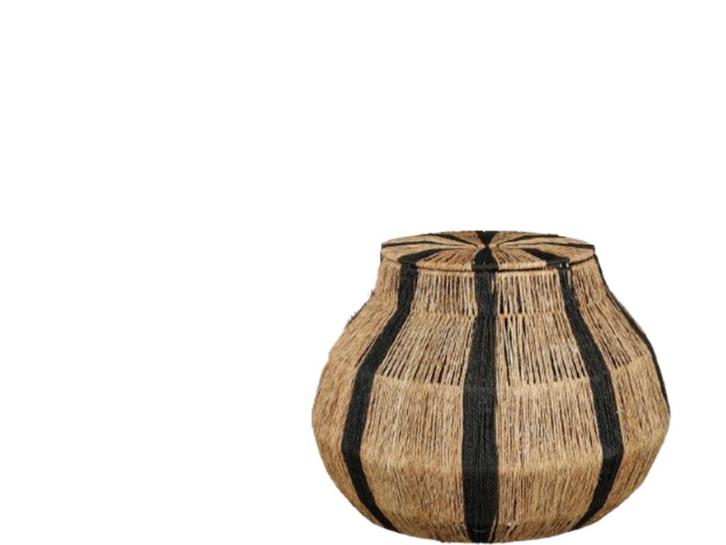 Mica Decorations Liliano - Opbergmand met Deksel - Jute -, Huis en Inrichting, Woonaccessoires | Overige, Nieuw, Verzenden