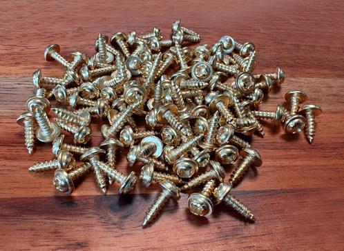 Set van 100 kleine schroefjes (3.0x10 mm, goudkleur), Doe-het-zelf en Verbouw, Gereedschap | Handgereedschap, Nieuw, Ophalen of Verzenden