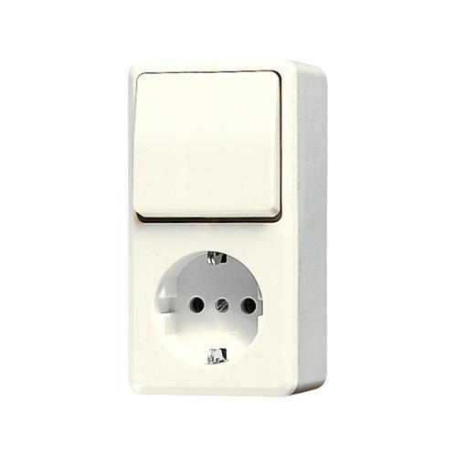 Jung Ap600 Gecombineerde Schakelaar Stopcontact Wit - 676A, Doe-het-zelf en Verbouw, Elektra en Kabels, Overige typen, Nieuw, Verzenden