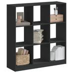 vidaXL Boekenkast 102x32x108 cm bewerkt hout zwart, Huis en Inrichting, Kasten | Boekenkasten, Verzenden, Nieuw, Overige houtsoorten