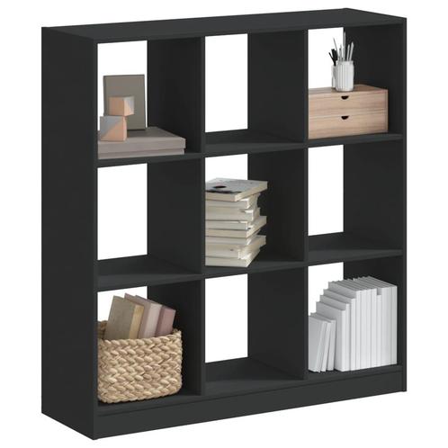 vidaXL Boekenkast 102x32x108 cm bewerkt hout zwart, Huis en Inrichting, Kasten | Boekenkasten, Nieuw, Overige houtsoorten, Verzenden