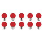 LED Lamp 10 Pack - Romba - Rood Gekleurd - E27 Fitting - 1W, Nieuw, Overige materialen, Ophalen of Verzenden