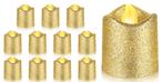 Actie led minikaarsje goud glitter  per stuk! mooi klein, Ophalen of Verzenden, Nieuw