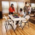 2dekans | Lifetime Tyrell Opvouwbare tafel - Wit -, Huis en Inrichting, Tafels | Eettafels, Ophalen of Verzenden, Zo goed als nieuw