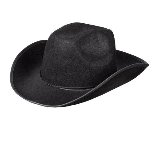 Cowboyhoed Zwart, Hobby en Vrije tijd, Feestartikelen, Nieuw, Verzenden