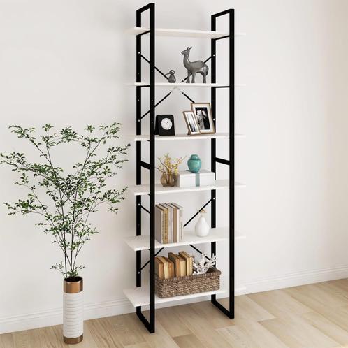 vidaXL Hoge kast 80x30x210 cm massief grenenhout wit, Huis en Inrichting, Kasten | Boekenkasten, 25 tot 50 cm, Nieuw, Grenenhout