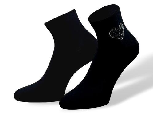 Damessokken met hartje - Naadloos - Zwart, Kleding | Dames, Sokken en Kousen, Verzenden