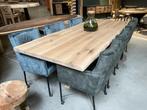 Eiken tafel | Tafelblad | Boomstam - recht | OP VOORRAAD, Ophalen, Landelijk, modern, sfeervol, warm, Eikenhout, 50 tot 100 cm