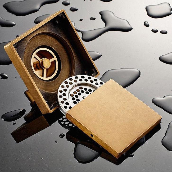 Bronskleurige doucheput met stankafsluiter, Doe-het-zelf en Verbouw, Sanitair, Overige typen, Nieuw, Verzenden