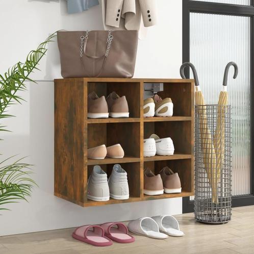 vidaXL Schoenenkast 52,5x30x50 cm gerookt eikenkleurig, Huis en Inrichting, Kasten | Overige, Nieuw, Verzenden