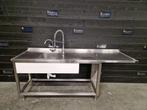 Wastafel | RVS | trespa | 215cm, Gebruikt, RVS Meubilair