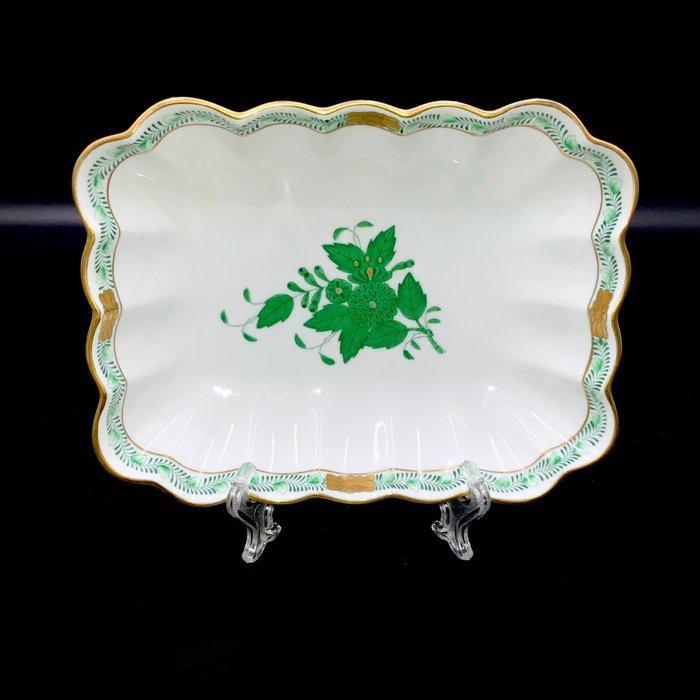 Herend - Rectangular Scalloped Dish/Vide-Poche (18 cm) -, Antiek en Kunst, Antiek | Meubels | Tafels