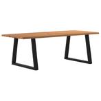 vidaXL Eettafel met natuurlijke rand 240x100x74 cm massief, Huis en Inrichting, Tafels | Eettafels, Verzenden, Nieuw