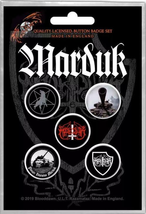 Marduk Button Panzer Division 5-pack officiële merchandise, Verzamelen, Muziek, Artiesten en Beroemdheden, Gebruiksvoorwerp, Nieuw