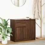 vidaXL Dressoir met lade 71x35x65 cm spaanplaat bruin, Huis en Inrichting, Verzenden, Nieuw, 50 tot 100 cm, 25 tot 50 cm