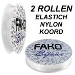 Fako Bijoux - 2 Rollen Elastisch Nylon Draad - Sieraden, Verzenden, Nieuw