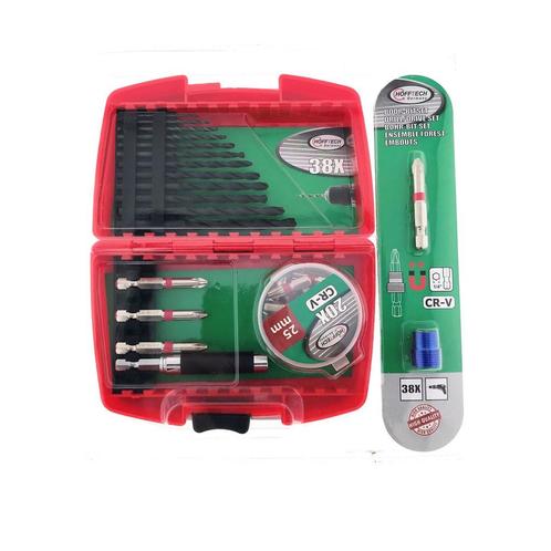 Hofftech Magnetische boor- en bitset - 38-delig - Inclusi..., Doe-het-zelf en Verbouw, Gereedschap | Boormachines, Nieuw, Ophalen of Verzenden