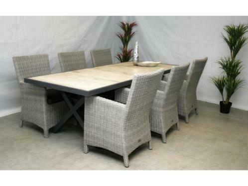 Te Velde tuinmeubelen tuinset Amy met canterburry tuintafel, Tuin en Terras, Tuinsets en Loungesets, Tuinset, Nieuw, Wicker