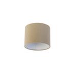 Stoffen lampenkap lichtbruin rond 18/18/14, Huis en Inrichting, Lampen | Lampenkappen, Bruin, Nieuw, Minder dan 25 cm