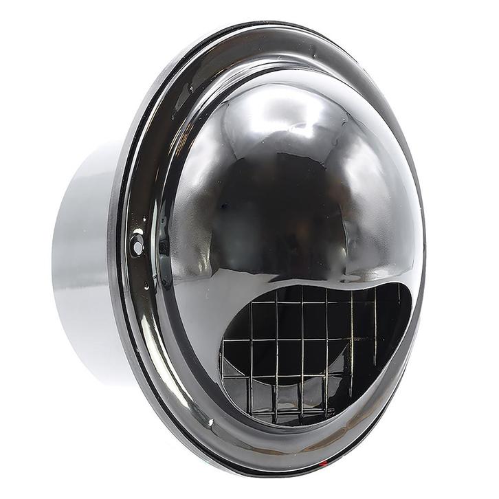 Nedco RVS bolrooster met vliegengaas en terugslagklep Ø, Doe-het-zelf en Verbouw, Ventilatie en Afzuiging, Nieuw, Ophalen of Verzenden