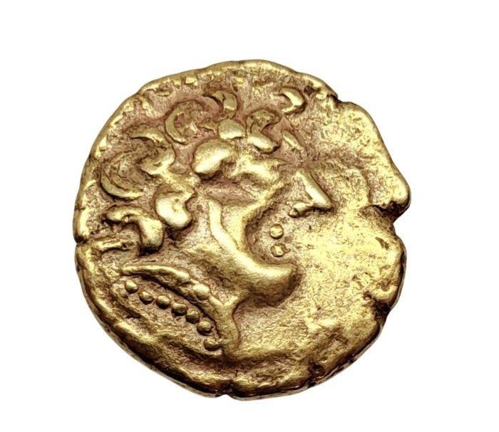 Kelten, Carnutes Stater Type à la joue ornée et à la lyre., Postzegels en Munten, Munten | Europa | Niet-Euromunten