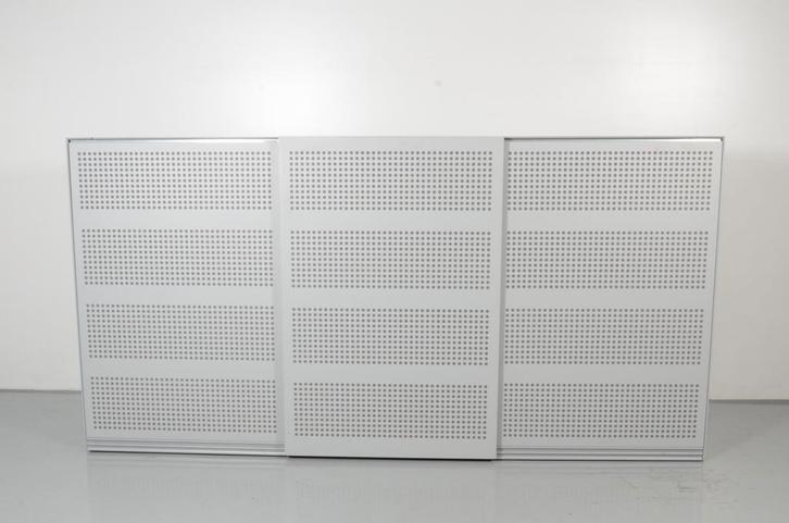 Lensvelt dubbelzijdige akoestische schuifdeurkast, grijs,, Huis en Inrichting, Kasten | Roldeurkasten en Archiefkasten, Ophalen of Verzenden