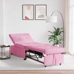 vidaXL 3-in-1 Sofa Bed in Roze Stof, Huis en Inrichting, Banken | Bankstellen, Verzenden, Nieuw, Stof, Minder dan 150 cm