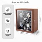 Watchwinder - Horloge doos - Horloge winder - Bruin - Olvy, Verzenden, Zo goed als nieuw