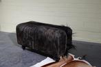Unusual Ottoman in Blue Wildebeest Hide - Schedel -