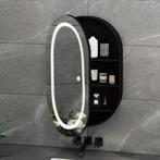 LED Spiegelkast - Afimera Lina Zwart 55x80 cm - Dimbaar -, Huis en Inrichting, Badkamer | Badkamermeubels, Ophalen of Verzenden