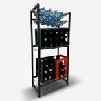 Wijnrek Metaal Antraciet | Tweedekansje | OP=OP, Huis en Inrichting, Nieuw, Ophalen of Verzenden, 25 flessen of meer, Metaal
