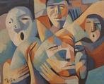 Europese school (XX) - NO RESERVE - Caras ocultas, Antiek en Kunst, Kunst | Schilderijen | Klassiek