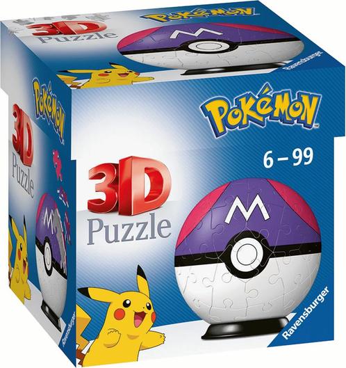 3D Puzzel - Pokemon Masterball (54 stukjes) | Ravensburger -, Hobby en Vrije tijd, Denksport en Puzzels, Nieuw, Verzenden