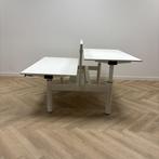 Tweedehands Gispen TM duo slingerbureau met scheidingswand,, Huis en Inrichting, Bureaus, Ophalen of Verzenden, Gebruikt, Bureau