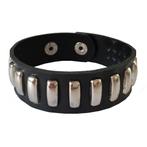 Fako Bijoux® - Armband - Studs - Staafje - Zwart, Verzenden, Nieuw