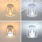 Vintage plafondlamp zwart industrieel kooi E27, Huis en Inrichting, Lampen | Plafondlampen, Verzenden, Nieuw