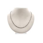 9 Karaat ketting met ongeslepen diamanten, Sieraden, Tassen en Uiterlijk, Kettingen, Gebruikt, Overige kleuren, Ophalen of Verzenden