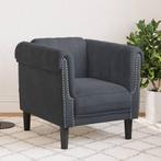 vidaXL Fauteuil fluweel donkergrijs, Huis en Inrichting, Banken | Bankstellen, Verzenden, Nieuw, Eenpersoons, Stof
